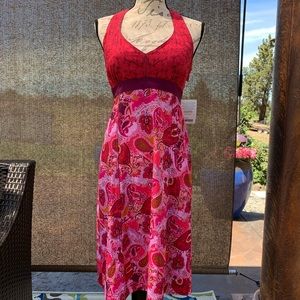 Pack Everywhere Pink Paisley Halter Dress